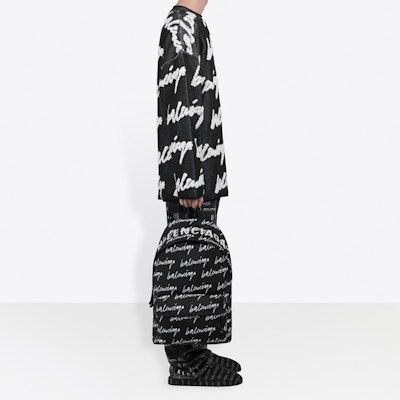 巴黎世家3D涂鸦标志圆领毛衣黑色 625985T31801070 Details for 巴黎世家3D涂鸦标志圆领毛衣黑色 625985T31801070