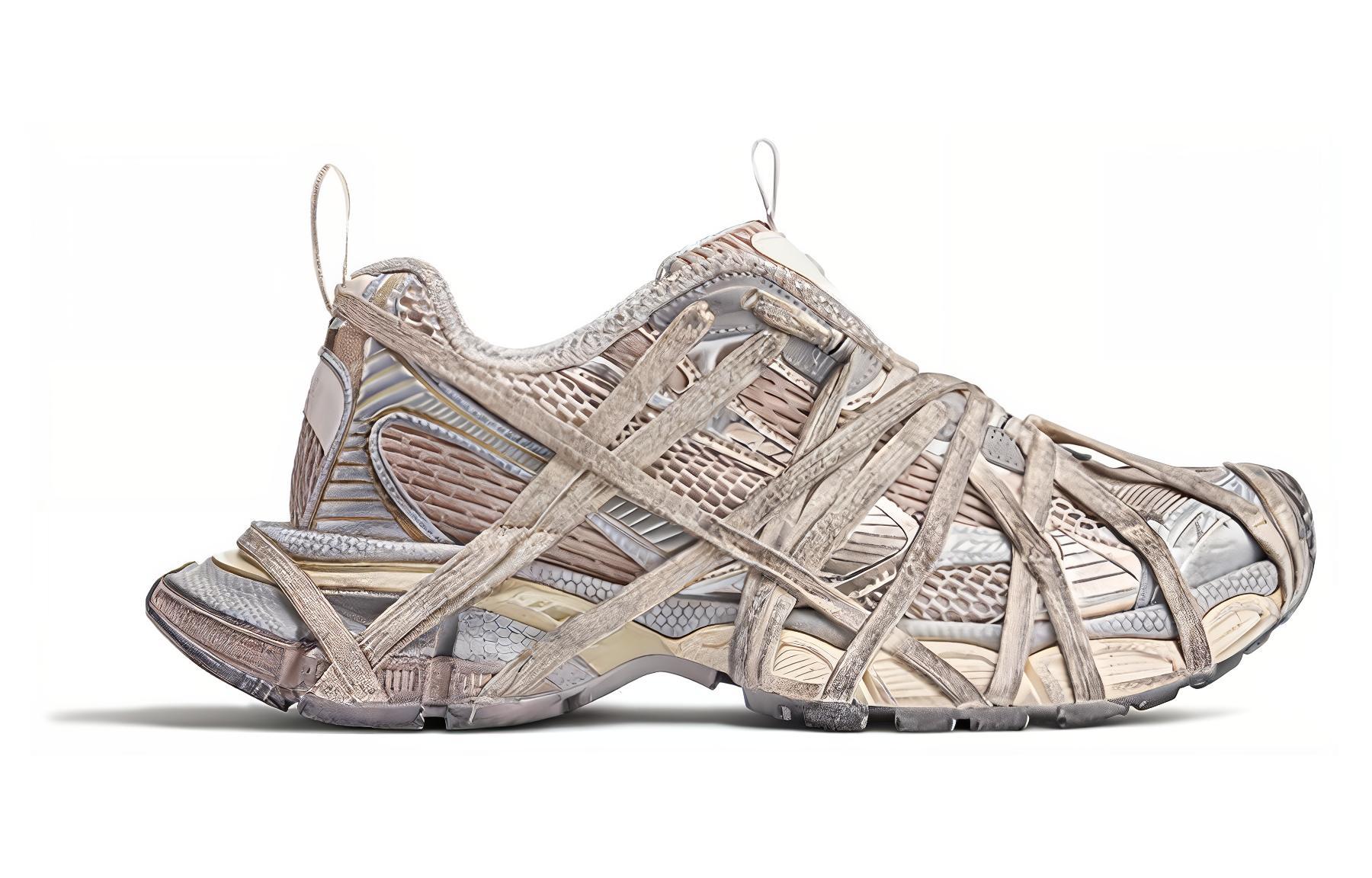 Order Balenciaga 3XL Extreme Lace sneakers 'Mesh Beige Terang dan Poliuretan' 778698W3XLL9191