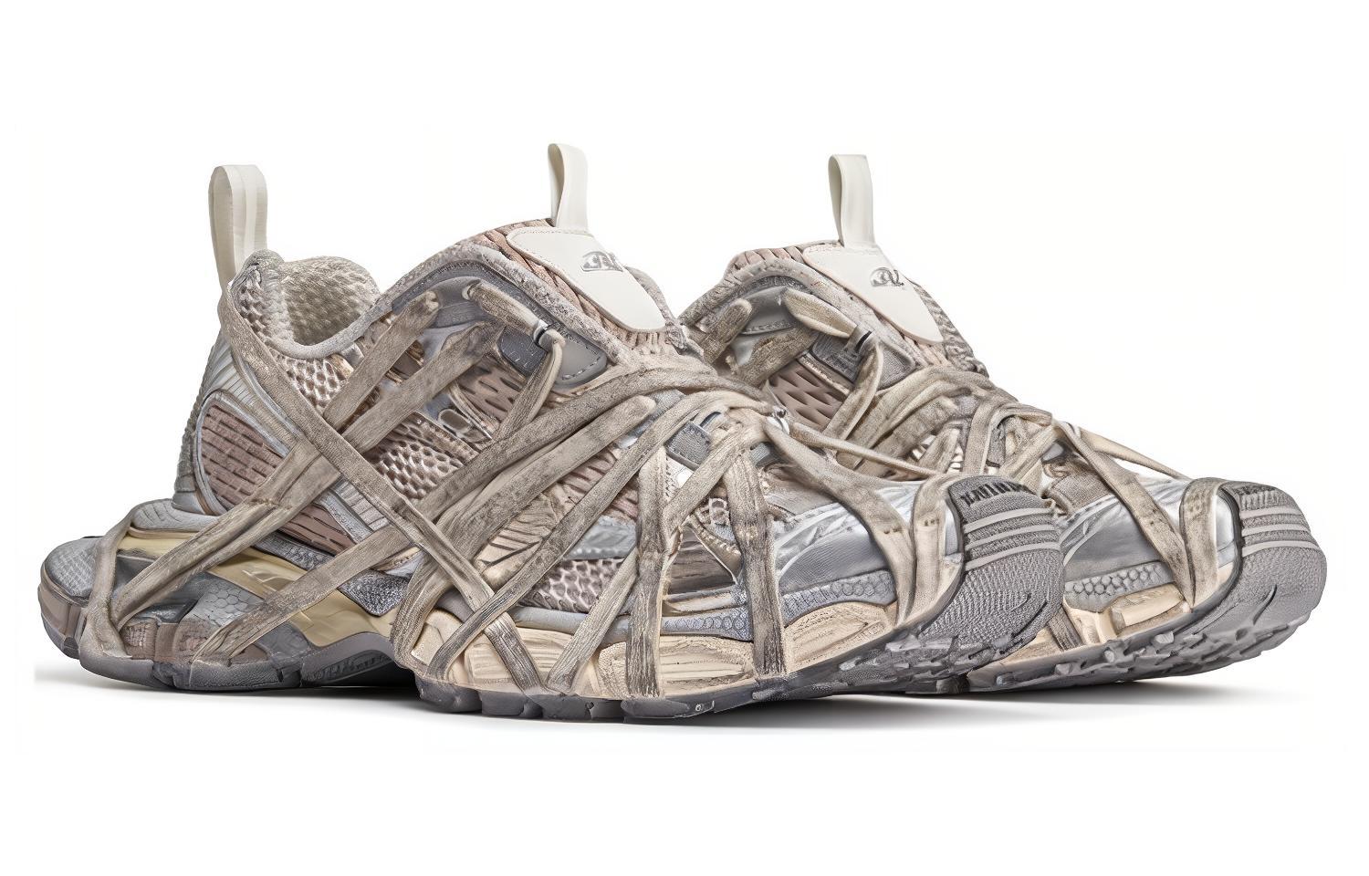 Shop Balenciaga 3XL Extreme Lace sneakers 'Mesh Beige Terang dan Poliuretan' 778698W3XLL9191