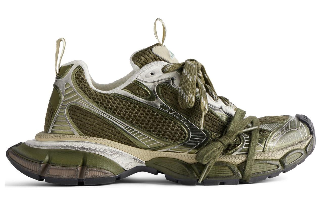 Balenciaga 3XL Sneaker 'Worn-Out - Dark Green Light Beige' 圖 2