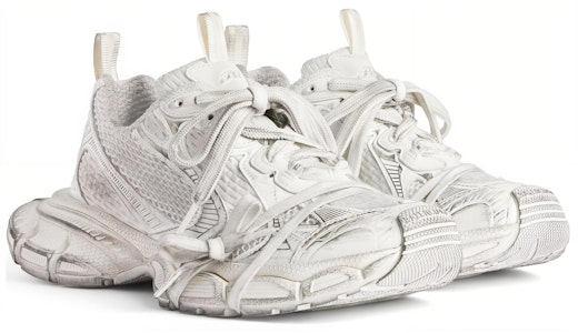 巴黎世家 3XL 破旧白色运动鞋 734734W3XL19000 Lookbook 巴黎世家 3XL 破旧白色运动鞋 734734W3XL19000