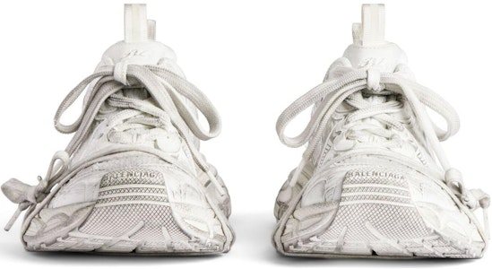 巴黎世家 3XL 破旧白色运动鞋 734734W3XL19000 Shop 巴黎世家 3XL 破旧白色运动鞋 734734W3XL19000