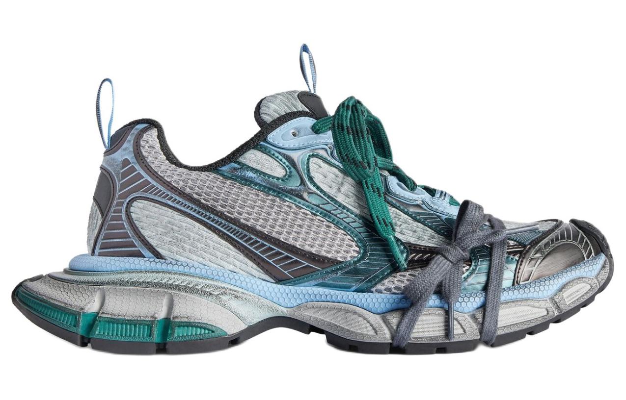 Order 巴黎世家 3XL 运动鞋 '灰蓝网面' 734734W3XL53124