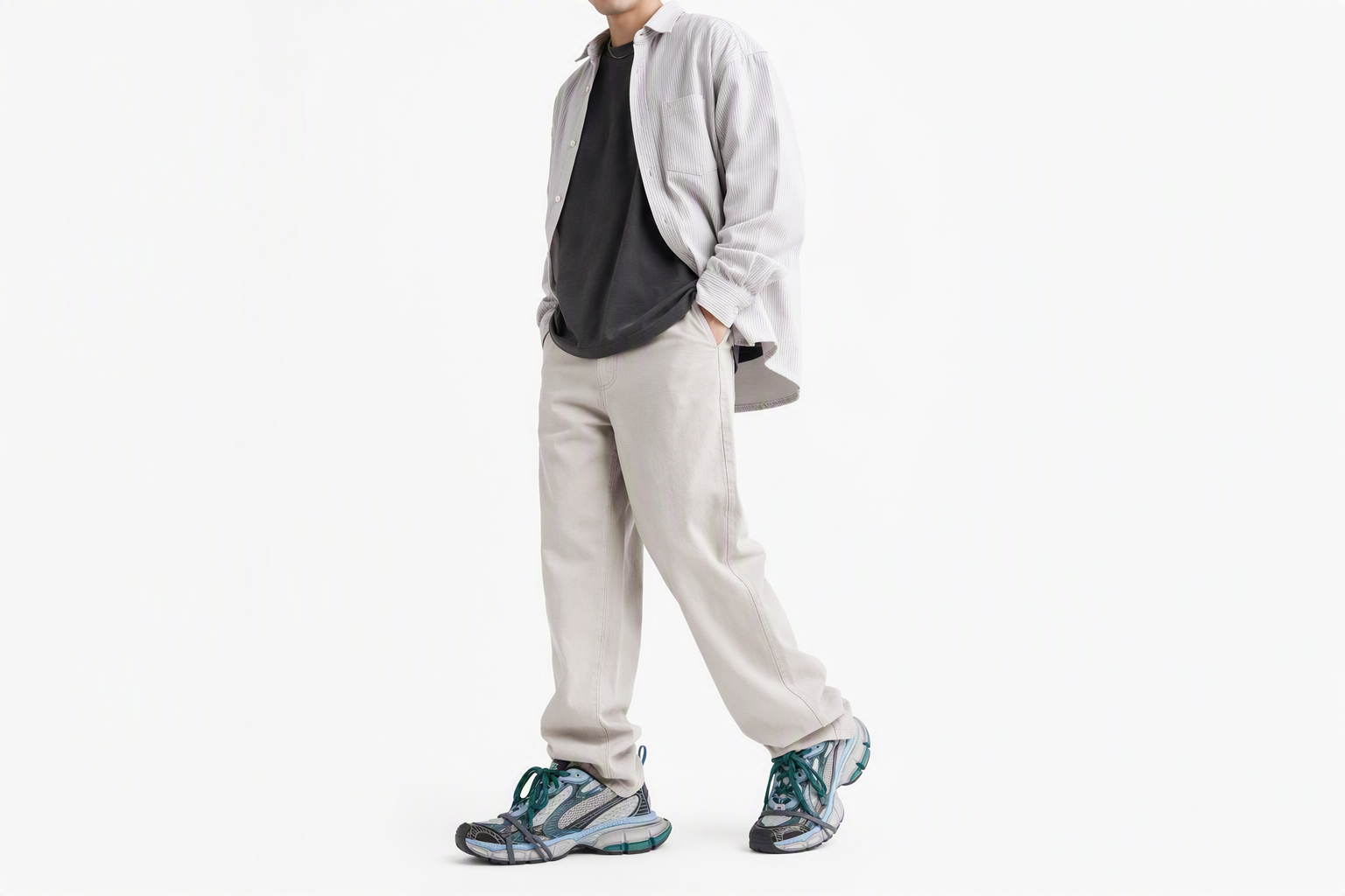 Order 巴黎世家 3XL 运动鞋 '灰蓝网面' 734734W3XL53124