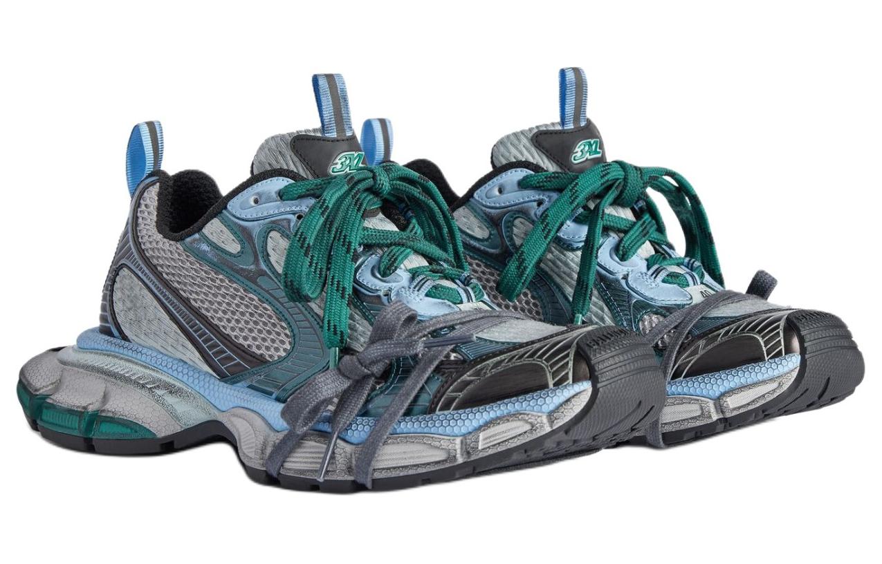 Lookbook 巴黎世家 3XL 运动鞋 '灰蓝网面' 734734W3XL53124