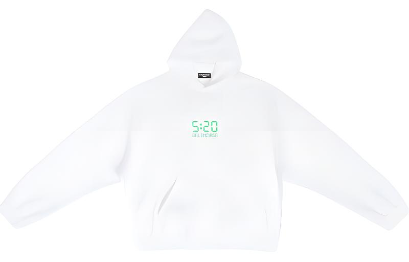 Balenciaga 520 Capsule SS22 White Numeric Print Oversized Hoodie Unisex 674986TMVL69164