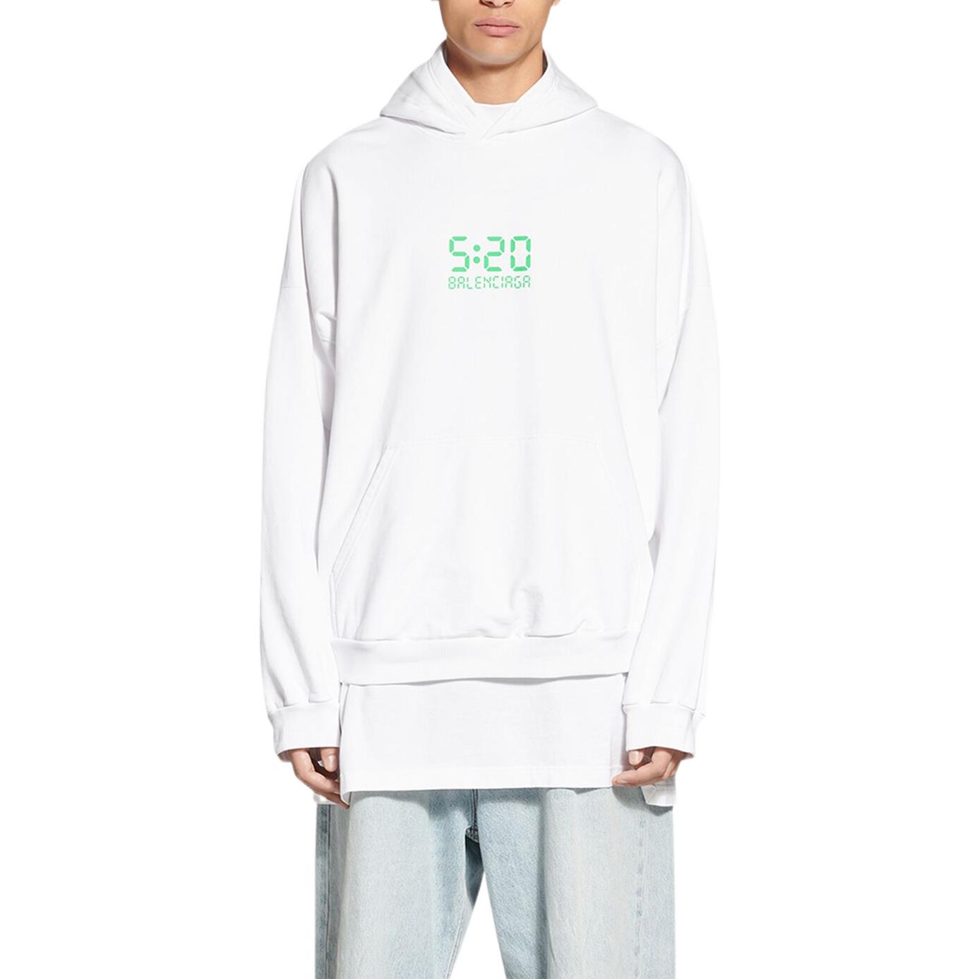 Balenciaga 520 Capsule SS22 White Numeric Print Oversized Hoodie Unisex 674986TMVL69164 圖 3