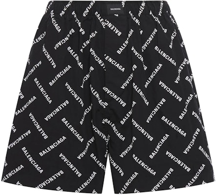 Balenciaga Allover Logo Elastic Shorts Black 719975TPLA41070 Buy Balenciaga Allover Logo Elastic Shorts Black 719975TPLA41070