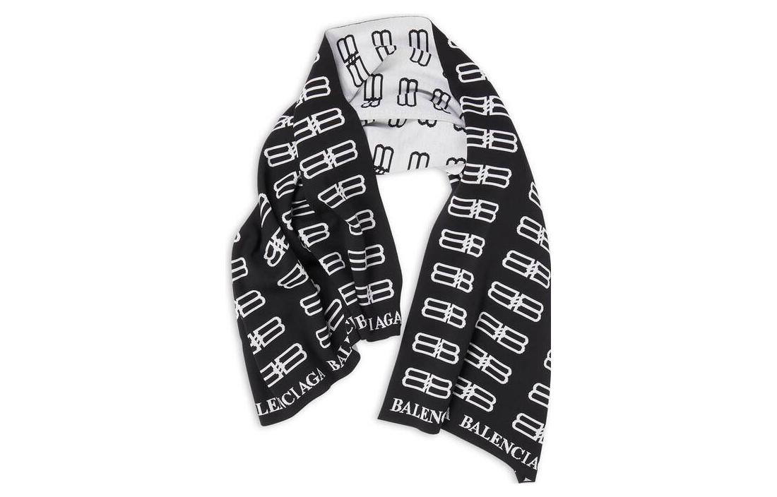 Lookbook 巴黎世家字母针织保暖围巾 简约时尚风格 7192294C6B81077