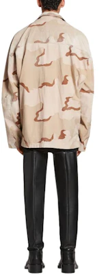 발렌시아가 베이지 카모플라주 오버사이즈 긴팔 버튼업 셔츠. 681008TNLL59501 Details for 발렌시아가 베이지 카모플라주 오버사이즈 긴팔 버튼업 셔츠. 681008TNLL59501