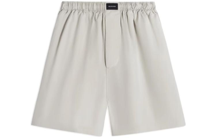 Order 발렌시아가 베이지 밴딩 캐주얼 스트레이트 핏 숏츠. 672410TKM019800