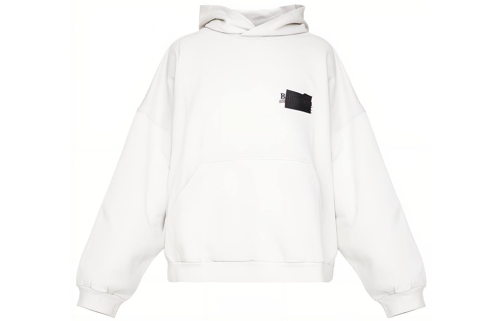 Balenciaga  Beige Letter Print Oversized Hoodie Sweatshirt. 713677TNVG29592 圖 2