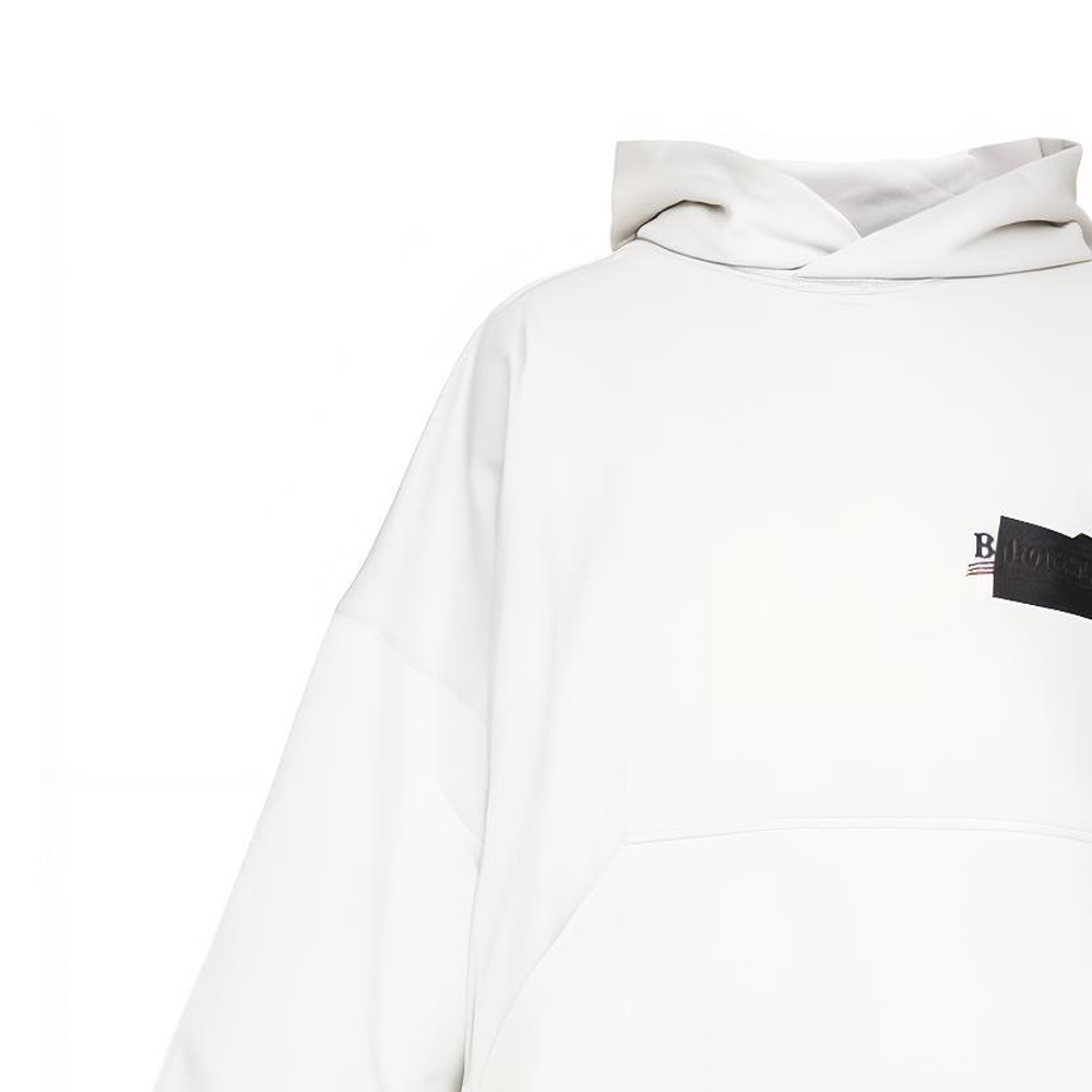 Balenciaga  Beige Letter Print Oversized Hoodie Sweatshirt. 713677TNVG29592 圖 5