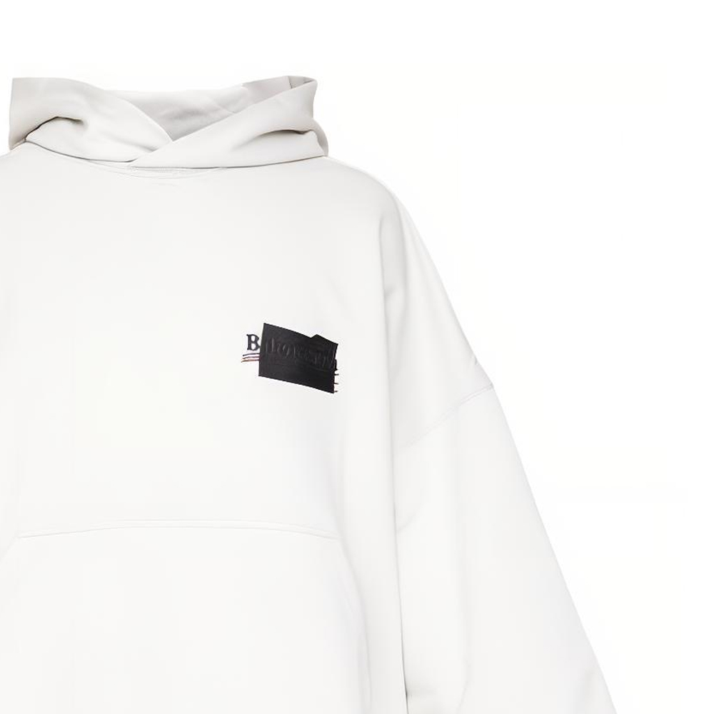 Balenciaga  Beige Letter Print Oversized Hoodie Sweatshirt. 713677TNVG29592 圖 7