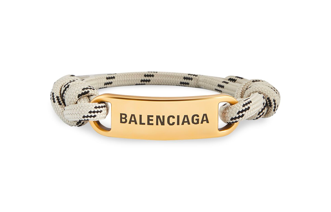 Balenciaga  Beige Logo Bracelet in Polyester, Brass, and Cotton. 656418TVX4G7037 圖 2