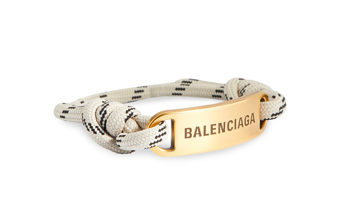 Balenciaga  Beige Logo Bracelet in Polyester, Brass, and Cotton. 656418TVX4G7037 圖 3