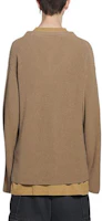 Shop Balenciaga 米色寬鬆針織圓領長袖休閒毛衣 678555T32189610