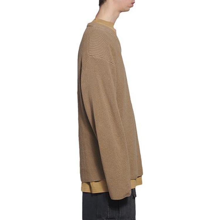 Purchase Balenciaga  Beige Oversized Knit Crewneck Long Sleeve Sweater Casual. 678555T32189610