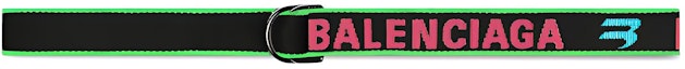 Buy Balenciaga 黑紅配色標誌聚酯腰帶 3.3cm 寬 703137210AA1062