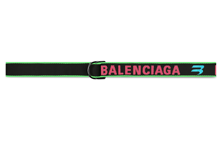 Order Balenciaga 黑紅配色標誌聚酯腰帶 3.3cm 寬 703137210AA1062