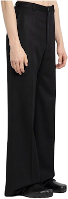 Balenciaga 黑色日常中腰寬鬆剪裁拉鍊直筒褲. 773246TPT321000 Shop Balenciaga 黑色日常中腰寬鬆剪裁拉鍊直筒褲. 773246TPT321000
