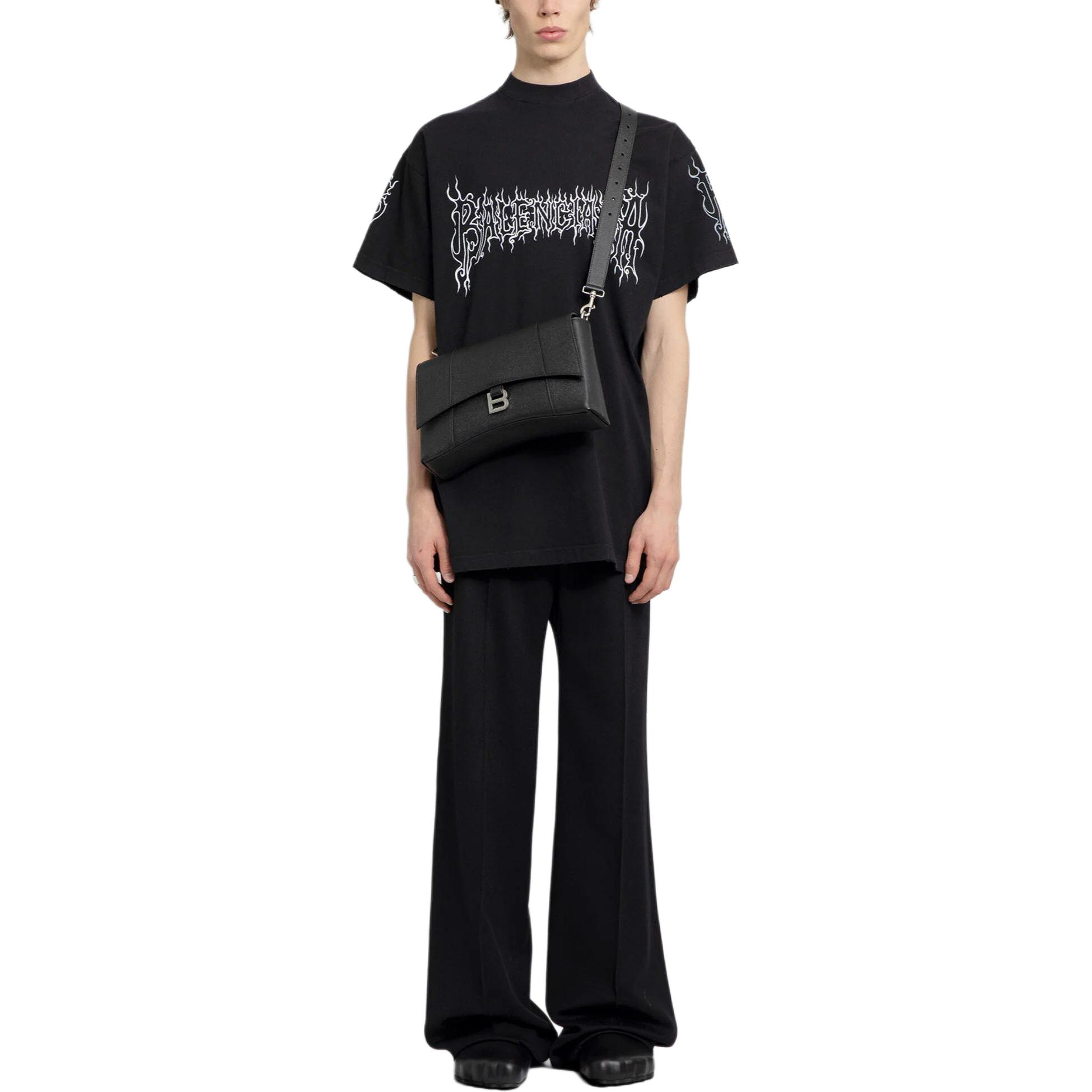 Purchase Balenciaga 黑色日常中腰寬鬆剪裁拉鍊直筒褲. 773246TPT321000