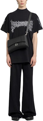 Balenciaga 黑色日常中腰寬鬆剪裁拉鍊直筒褲. 773246TPT321000 Purchase Balenciaga 黑色日常中腰寬鬆剪裁拉鍊直筒褲. 773246TPT321000