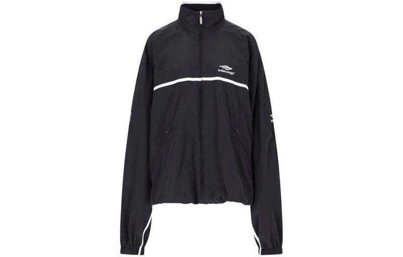 Order Balenciaga 黑色拼接Logo印花休閒外套（常規版型）。 763436TNQ251000