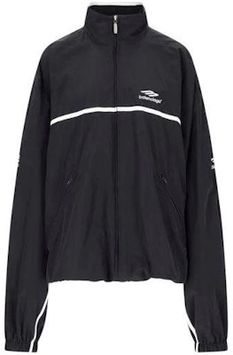 Chaqueta Casual Balenciaga Negra Colorblock con Logo Estampado de Ajuste Regular. 763436TNQ251000 Order Chaqueta Casual Balenciaga Negra Colorblock con Logo Estampado de Ajuste Regular. 763436TNQ251000