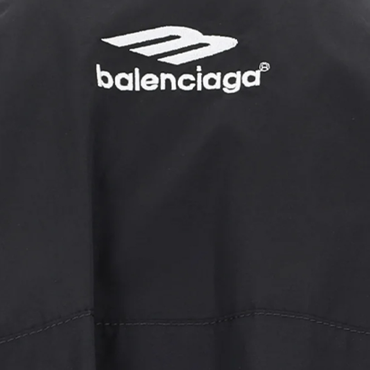 Purchase Balenciaga 黑色拼接Logo印花休閒外套（常規版型）。 763436TNQ251000