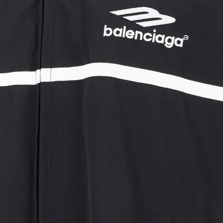 Details for Balenciaga 黑色拼接Logo印花休閒外套（常規版型）。 763436TNQ251000