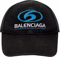 Balenciaga Black Cotton Twill Baseball Cap with Logo Embroidery. 771966410B21001 Balenciaga Black Cotton Twill Baseball Cap with Logo Embroidery. 771966410B21001