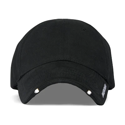 Balenciaga Black Cotton Twill Solid Baseball Cap. 744295416b81077