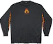 Order Balenciaga Black Crewneck Long Sleeve Flame Print T-Shirt Standard Fit. 796917TQVW61134