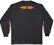Lookbook Balenciaga Black Crewneck Long Sleeve Flame Print T-Shirt Standard Fit. 796917TQVW61134