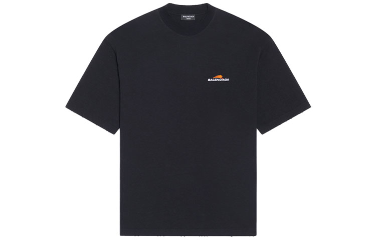 Balenciaga  Black Crewneck T-Shirt with Solid Color Logo Design. 612966TLVI51070 圖 2