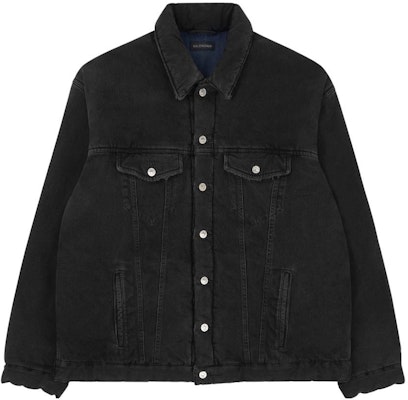 발렌시아가 블랙 데님 자켓 캐주얼 루즈핏 긴팔 버튼업. 681689TIWA21440 Order 발렌시아가 블랙 데님 자켓 캐주얼 루즈핏 긴팔 버튼업. 681689TIWA21440