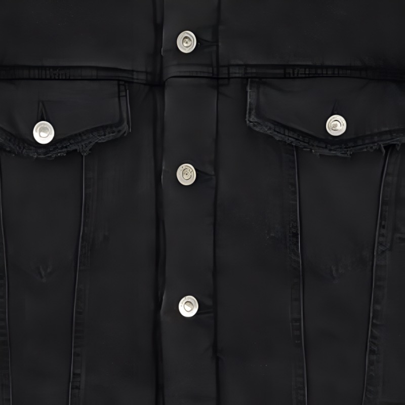 Purchase 발렌시아가 블랙 데님 자켓 캐주얼 루즈핏 긴팔 버튼업. 681689TIWA21440