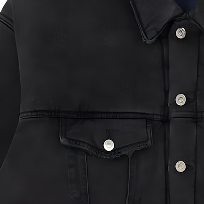 발렌시아가 블랙 데님 자켓 캐주얼 루즈핏 긴팔 버튼업. 681689TIWA21440 Sizing 발렌시아가 블랙 데님 자켓 캐주얼 루즈핏 긴팔 버튼업. 681689TIWA21440