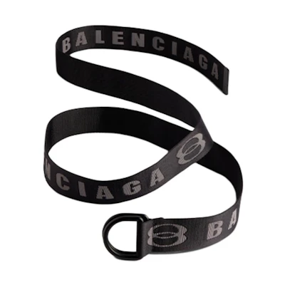 Balenciaga Black Fabric Metal Buckle Belt 4CM Wide. 7944852AA5W1064