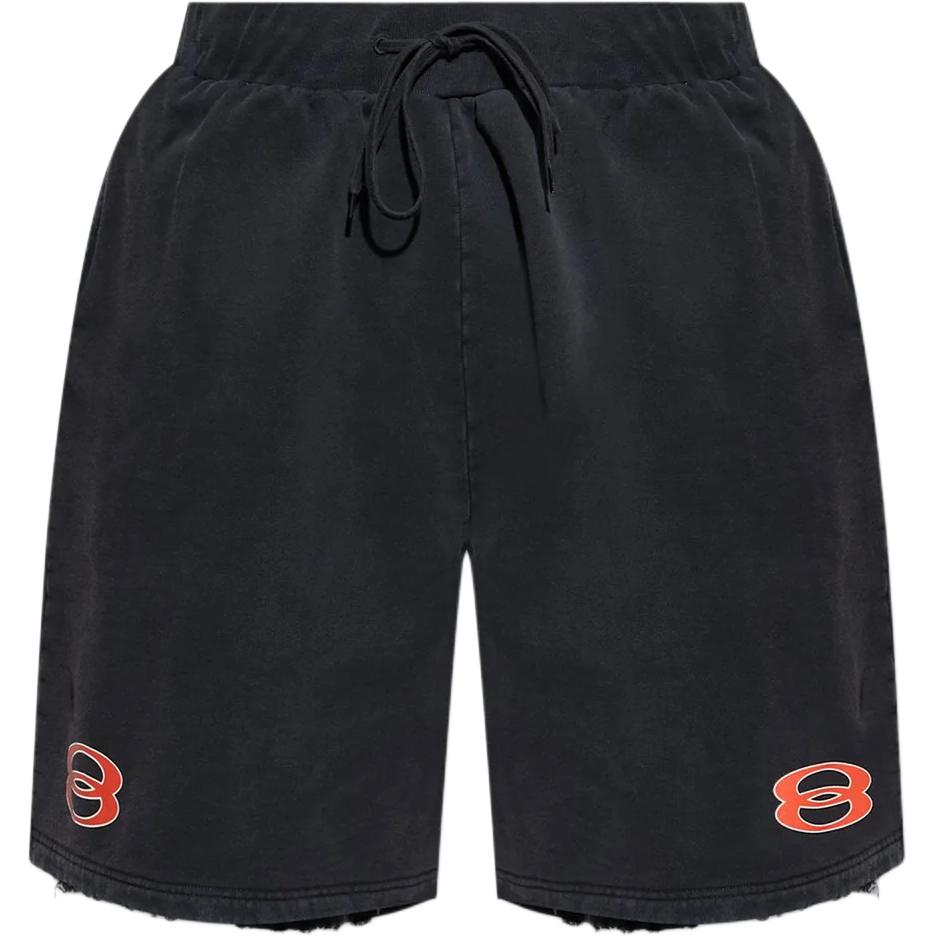 Balenciaga  Black Frayed Lace-Up Casual Shorts. 826635TSVE11041