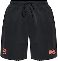 Order Balenciaga Black Frayed Lace-Up Casual Shorts. 826635TSVE11041