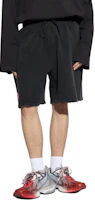 Lookbook Balenciaga Black Frayed Lace-Up Casual Shorts. 826635TSVE11041