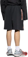 Shop Balenciaga Black Frayed Lace-Up Casual Shorts. 826635TSVE11041
