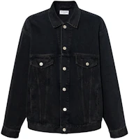 Balenciaga Black Graffiti Denim Jacket with Single Button Closure. 678354TIWA20114 Balenciaga Black Graffiti Denim Jacket with Single Button Closure. 678354TIWA20114
