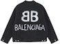 Order Balenciaga Black Graffiti Denim Jacket with Single Button Closure. 678354TIWA20114