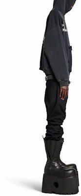 발렌시아가 블랙 프린트 로고 후드티. 744441TRVK21041 Details for 발렌시아가 블랙 프린트 로고 후드티. 744441TRVK21041