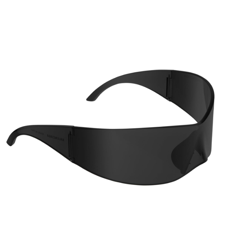 Balenciaga  Black Irregular Shape Sunglasses with Solid Color Design. 768060T00031000 圖 4