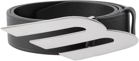 Balenciaga Black Leather Belt with Silver Logo Buckle 3.5CM Wide. POIZON240415992 Balenciaga Black Leather Belt with Silver Logo Buckle 3.5CM Wide. POIZON240415992