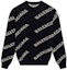 Buy Balenciaga Black Letter Jacquard Pullover Sweater. 648433T15671070